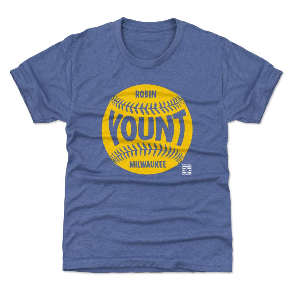 500 LEVEL Robin Yount Kids T-Shirt - Official Milwaukee Brewers Baseball Jersey for Boys & Girls - Perfect for Games, School & Fan Events