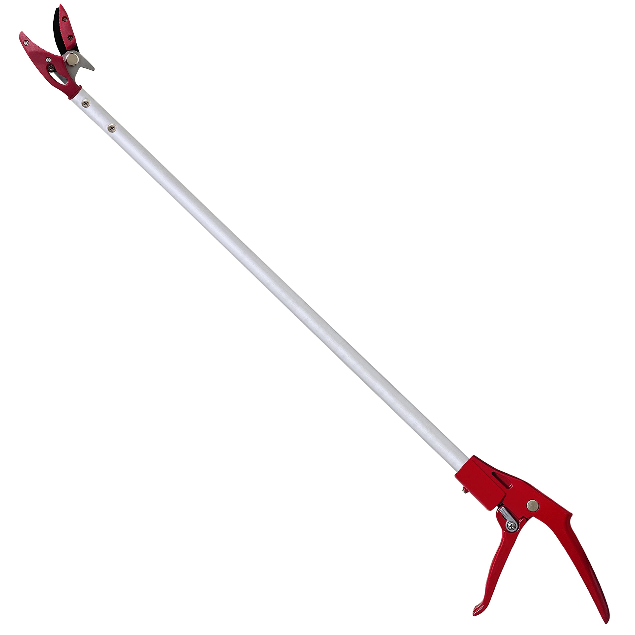 **2 Foot Pole Pruner & Tree Trimmer – Lightweight Aluminum Long Reach Pruning Shears with Cut-and-Hold Function – Perfect for Fruit Picking, Branch Lopping & Garden Maintenance**
