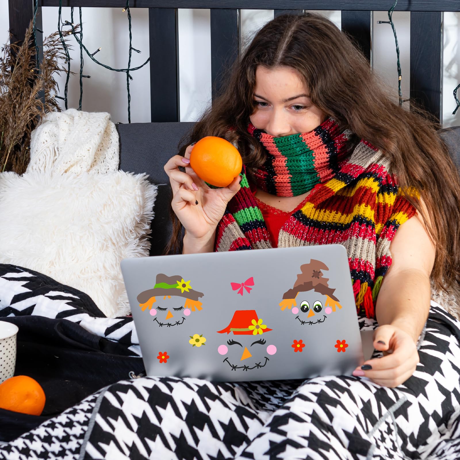 Halloween Pumpkin Face Stickers - Funny Cartoon Decals for Pumpkin Decorating, Glass Cups & Jars - Perfect for Halloween Party, Thanksgiving Decor & Fall Crafts