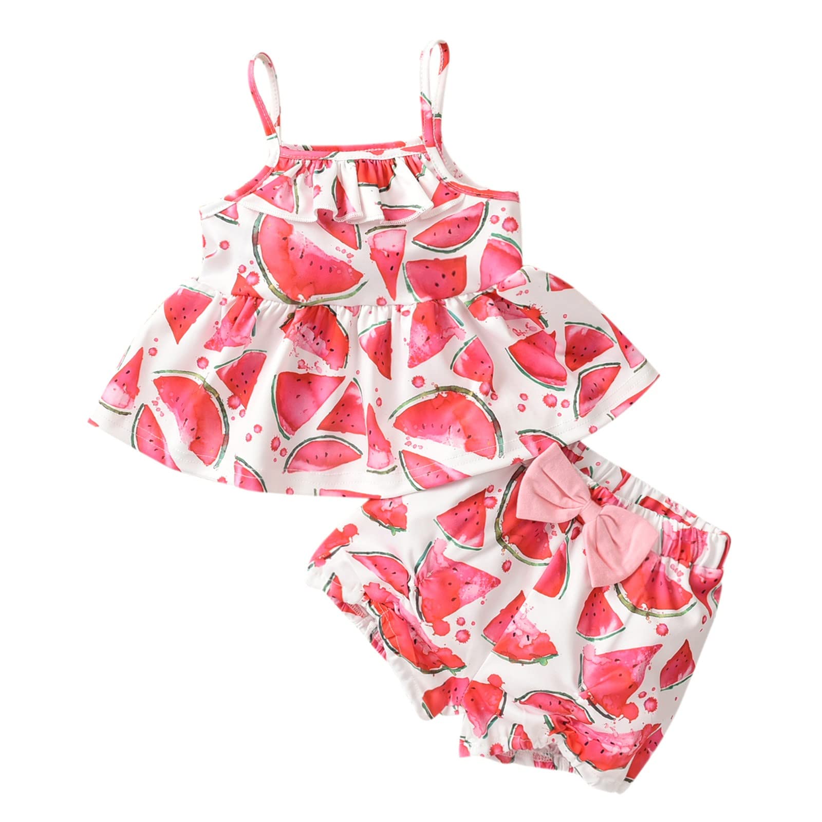 Floral Baby Outfits - 2-Piece Set with Printed Top & Shorts for Boys & Girls - Perfect for Beach, Summer & Casual Wear