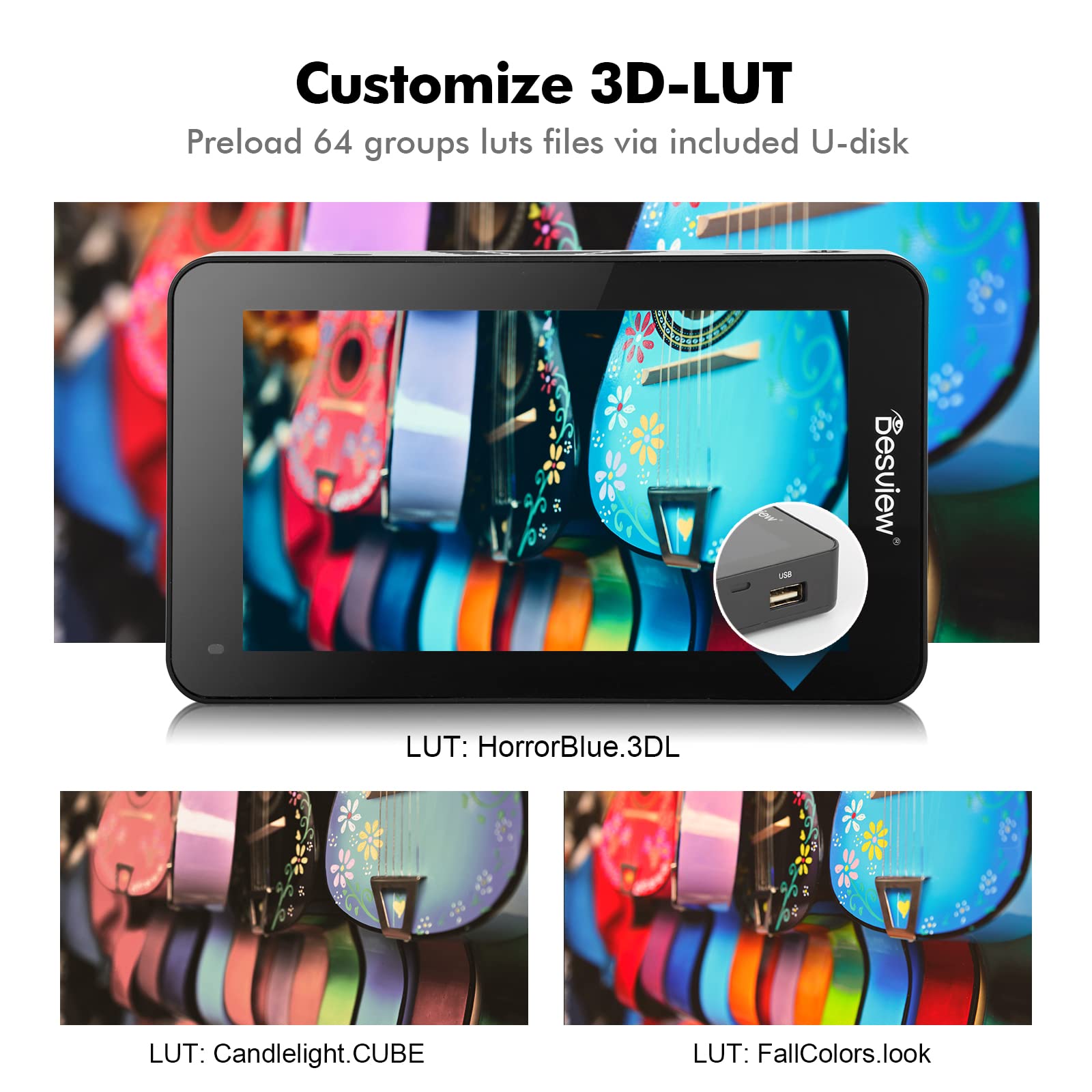 Desview R6 5.5 Inch 2800nits Full HD 1920x1080 IPS Touch Screen Camera Field Monitor with 4K HDMI, 3D LUT, Waveform & Focus Assist - Perfect for DSLR Filmmaking, Video Production & Outdoor Shooting