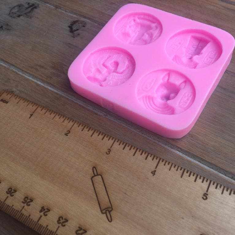 Ancient Egypt Sphinx, Pharaohs and Gods Coins Silicone Mold - 3.25 x 3.25 Inches | Bakell® - Perfect for DIY Resin Jewelry, Soap Making, and Chocolate Crafting