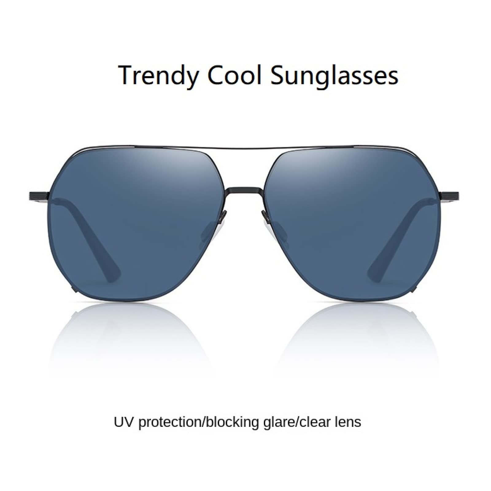 Trendy Tandi Polarized Unisex Sunglasses for Men & Women - UV Protection Metal Frame Driving Sunglasses - Perfect Father's Day Gift for Outdoor Activities, Beach & Travel
