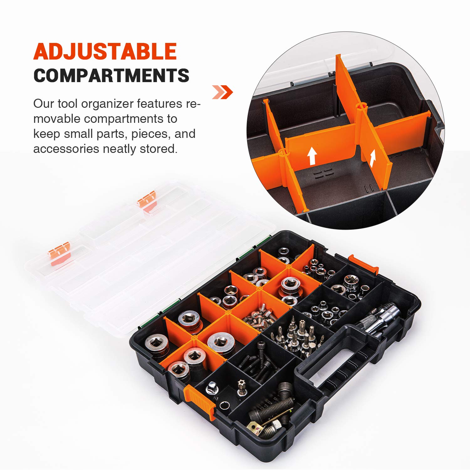 P-SH-Tote Shelf Kit for Van Shelving Storage – 3 Plastic Storage Boxes with Organizer Holder for Small Parts, Screws & Hardware | Perfect for Van Organization, DIY Projects & Tool Storage