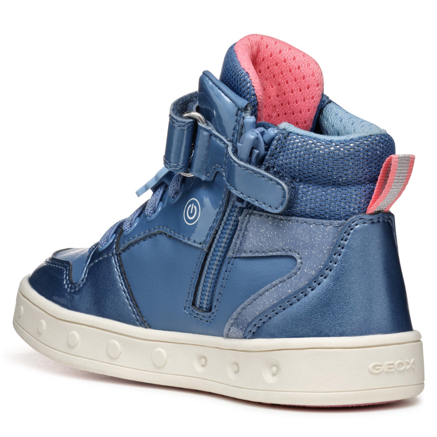 Geox Skylin Blue Kids Sneakers - Breathable Lightweight School Shoes for Boys & Girls - Perfect for Running, Walking & Outdoor Play
