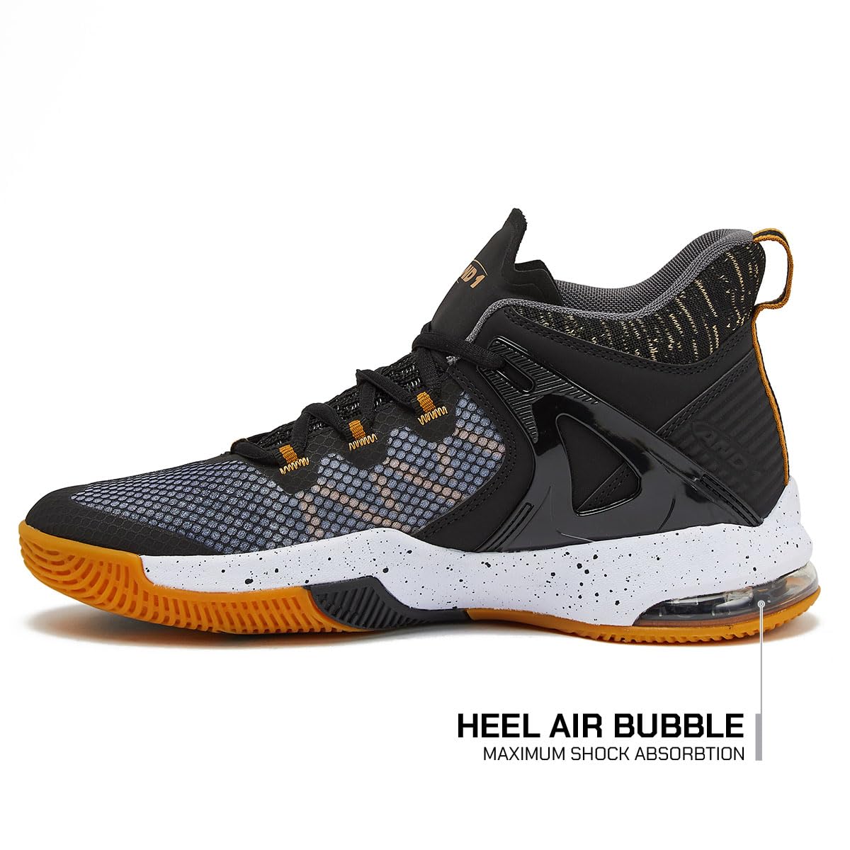 AND1 Turnaround Men's Basketball Shoes - Indoor & Outdoor Court Sneakers for Street Play