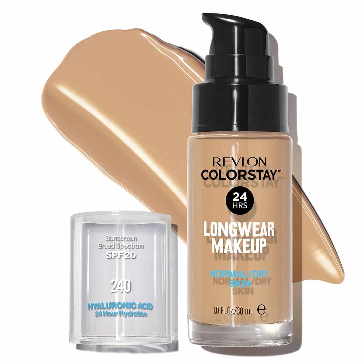 Revlon ColorStay Liquid Makeup for Normal to Dry Skin - 240 Medium Beige | Long-Lasting Foundation with SPF Protection | Perfect for Daily Wear & Special Occasions