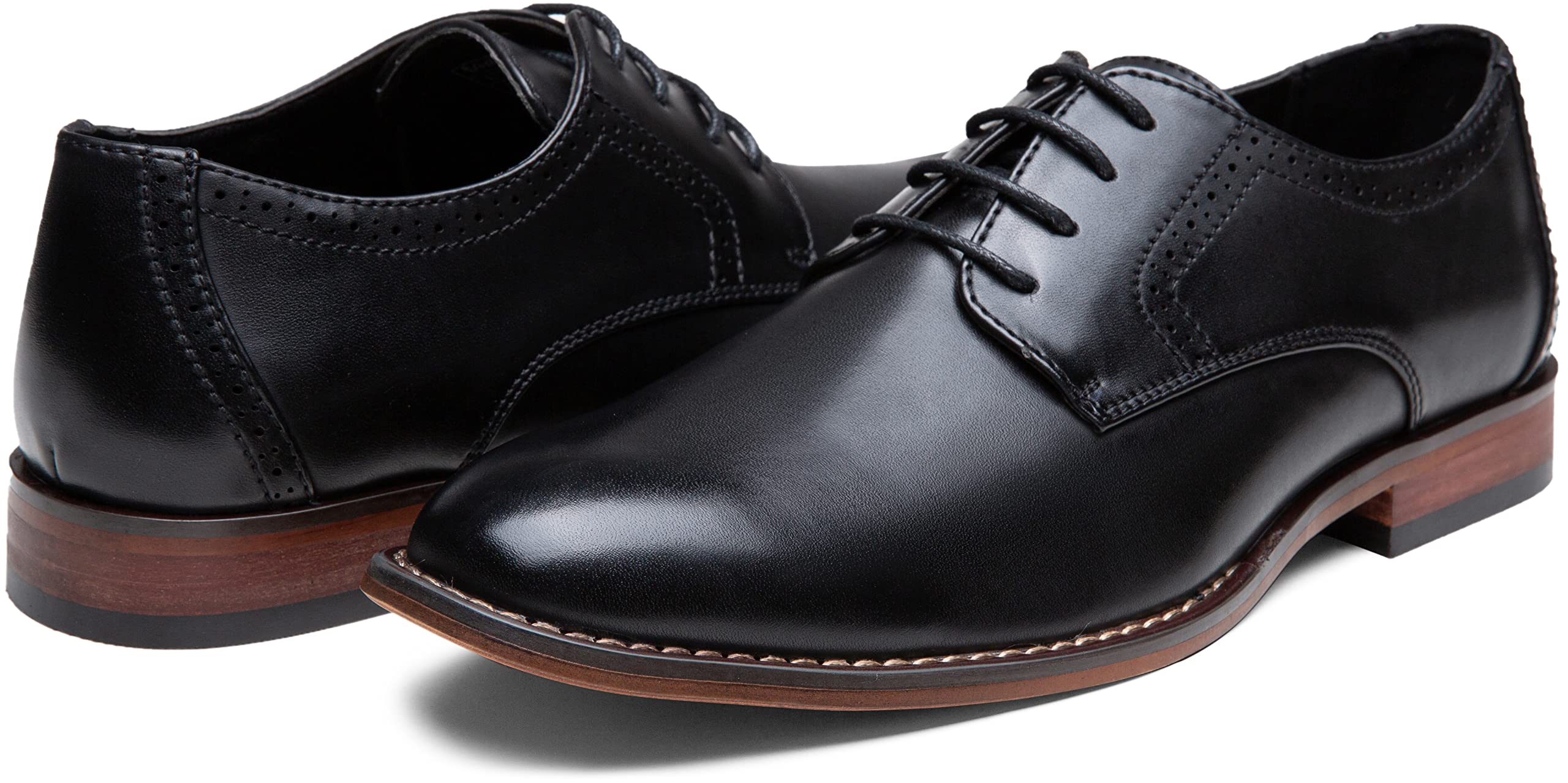 Vostey Men's Classic Wingtip Brogue Oxford Dress Shoes – Formal Business & Wedding Shoes for Men – Comfortable & Stylish Leather Shoes for Office, Party & Special Occasions