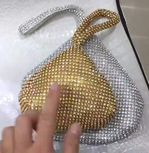 TOPCHANCES Women's Rhinestone Evening Clutch Purse - Sparkly Triangle Bling Handbag for Party, Wedding & Prom - Elegant Small Clutch Bag for Women & Girls