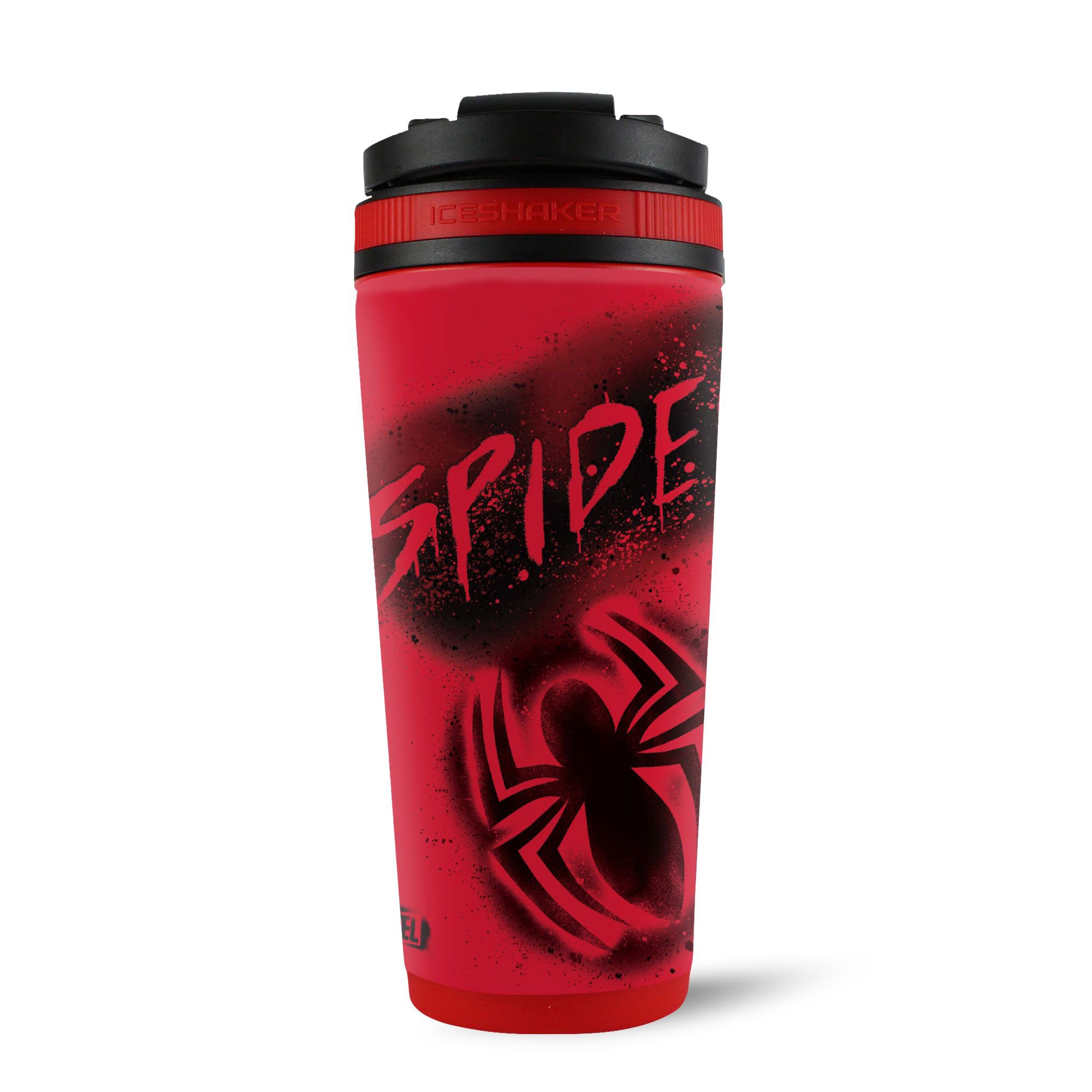 Marvel Spider-Man 4D Ice Shaker Bottle - Insulated Stainless Steel Water Bottle with Spray Paint Design for Gym, Workout & Sports | Perfect for Protein Shakes & Cold Drinks