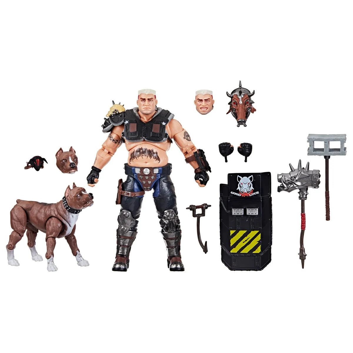 G.I. Joe Classified Series Dreadnok Road Pig & Rawkus Pit Bull Dog Action Figure Set - Collectible Military Toy for Display & Play