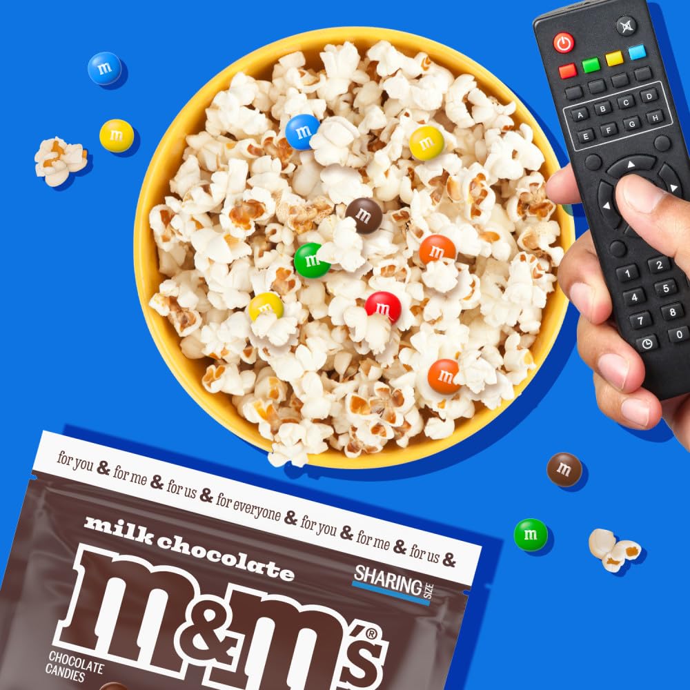 M&M'S Milk Chocolate Candy - 10 oz Resealable Sharing Size Bag - Perfect for Parties, Movie Nights & Office Snacks