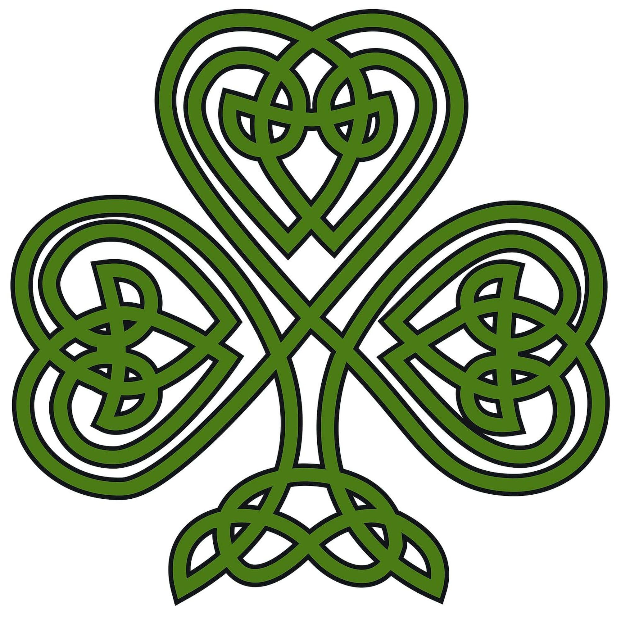 Celtic Shamrock St. Patrick's Day Greeting Cards - 5x7 Inch Folded Card with Glossy Finish - Perfect for Irish Blessings, Holiday Wishes & Party Invitations