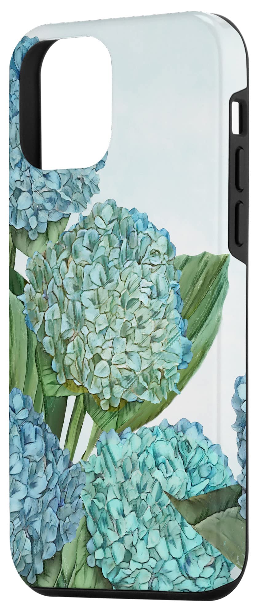 iPhone 12 Mini Floral Case - Blue Hydrangea Botanical Design, Slim Protective Phone Cover for Women | Perfect for Spring Outfits, Weddings & Everyday Use