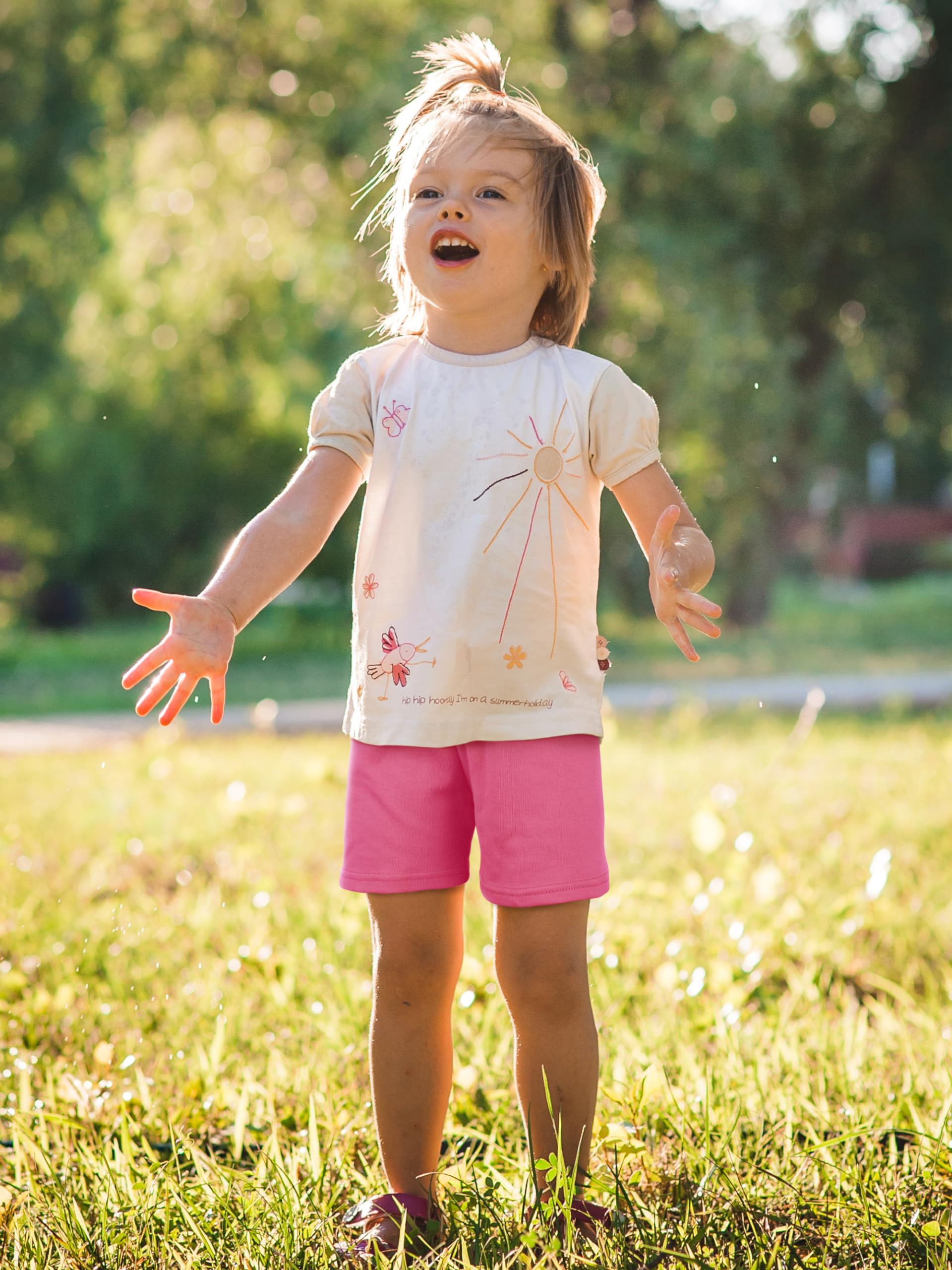 Resinta 4 Pack Toddler Girls Cotton Bike Shorts - Soft Breathable Under Dress Safety Shorts for Play, Dance & Cartwheels - Perfect for Toddler Playwear, Daycare & Active Outfits
