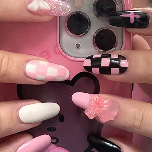 Black and Pink Hottie Checkerboard