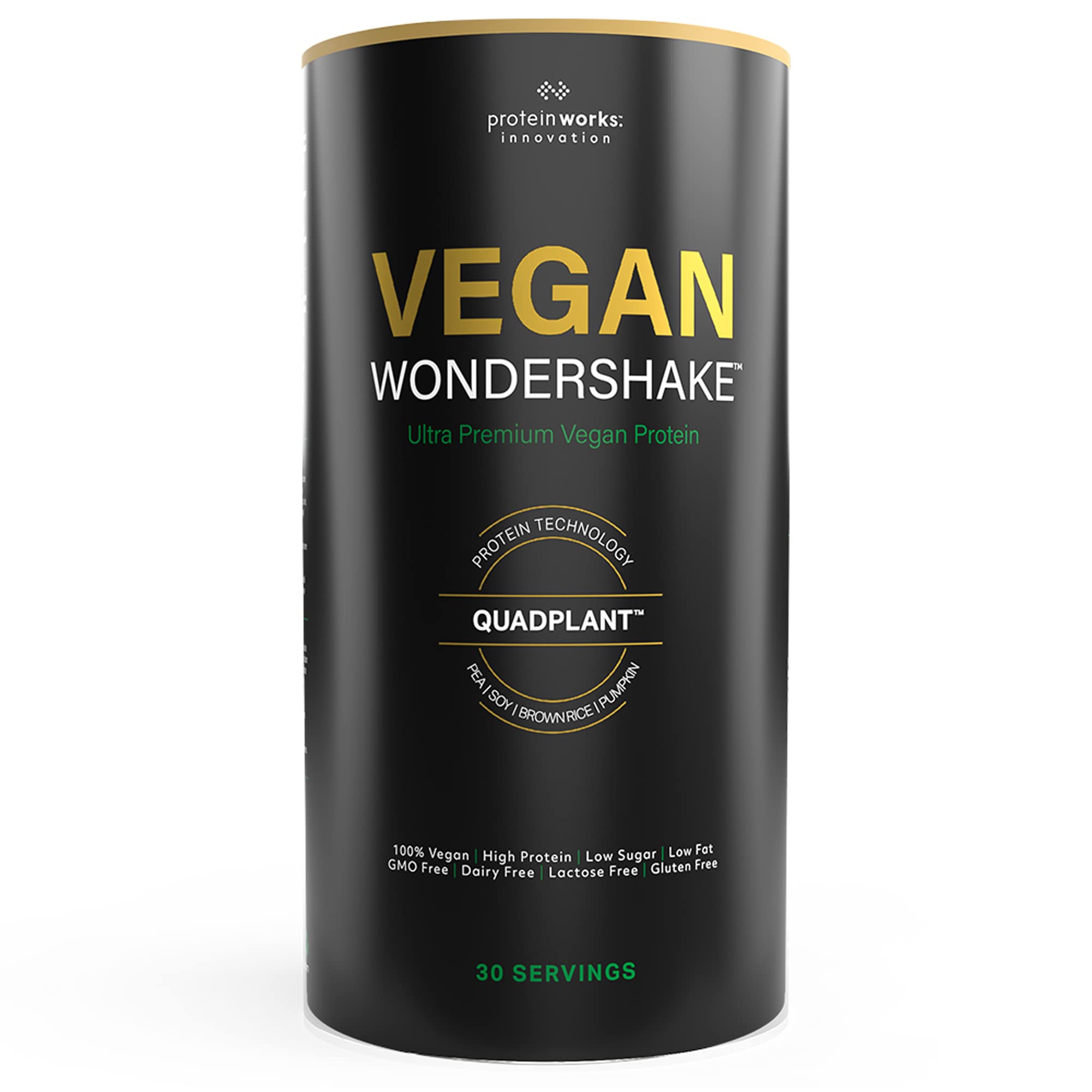 Protein Works Vegan Wondershake - Premium Vegan Protein Powder Mix, Salted Caramel Flavor, 30 Servings | Plant-Based Protein Supplement for Post-Workout Recovery & Healthy Lifestyle