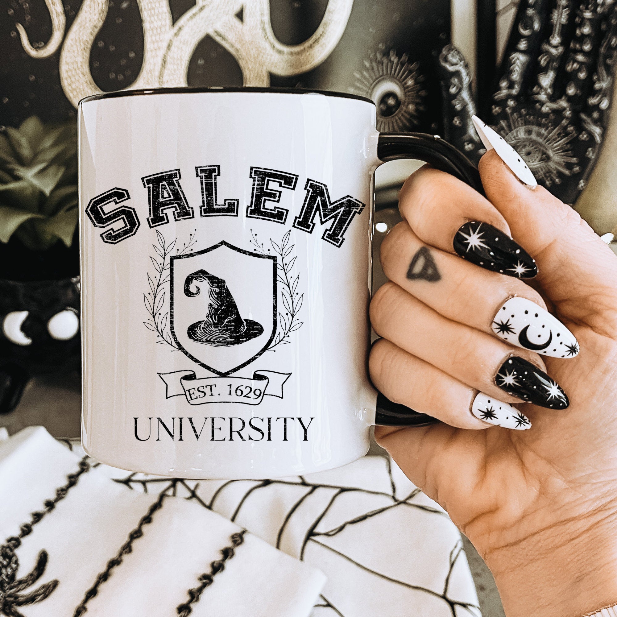 Salem Witchy Mug - Spooky Halloween Coffee Cup - Perfect for Witch Lovers & Halloween Gifts - Great for Coffee, Tea & Hot Cocoa
