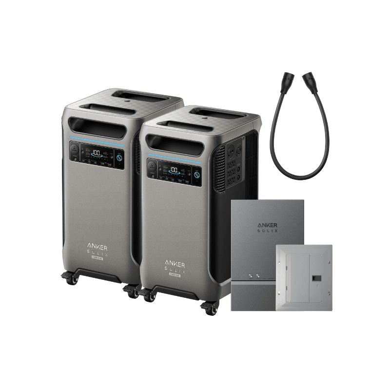 Anker F3800 [PLUS] Portable Power Station 7680Wh 6000W with 120V/240V Output & 6400W Solar Input - Dual Kit Bundle Options for Home Backup, RV Camping, Outdoor Adventures - 5 Year Warranty