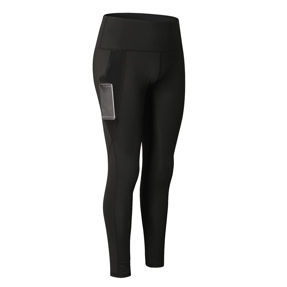 TOPTIE High Waist Yoga Pants with Mesh Pockets - Women's Tummy Control Workout Leggings for Running, Gym & Lounge Wear