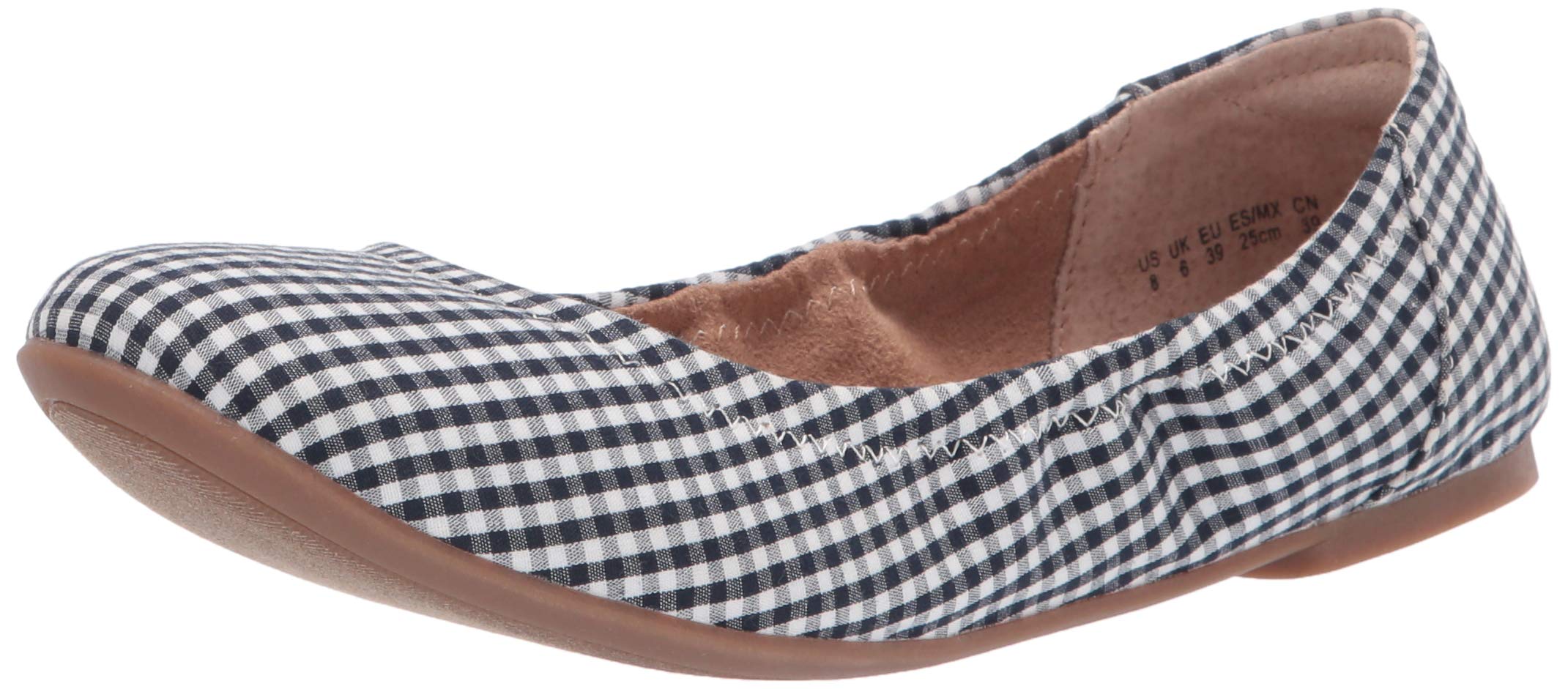Amazon Essentials Women's Belice Ballet Flat - Comfortable Slip-On Shoes for Work, Travel & Everyday Wear | Lightweight & Flexible Casual Flats for Women