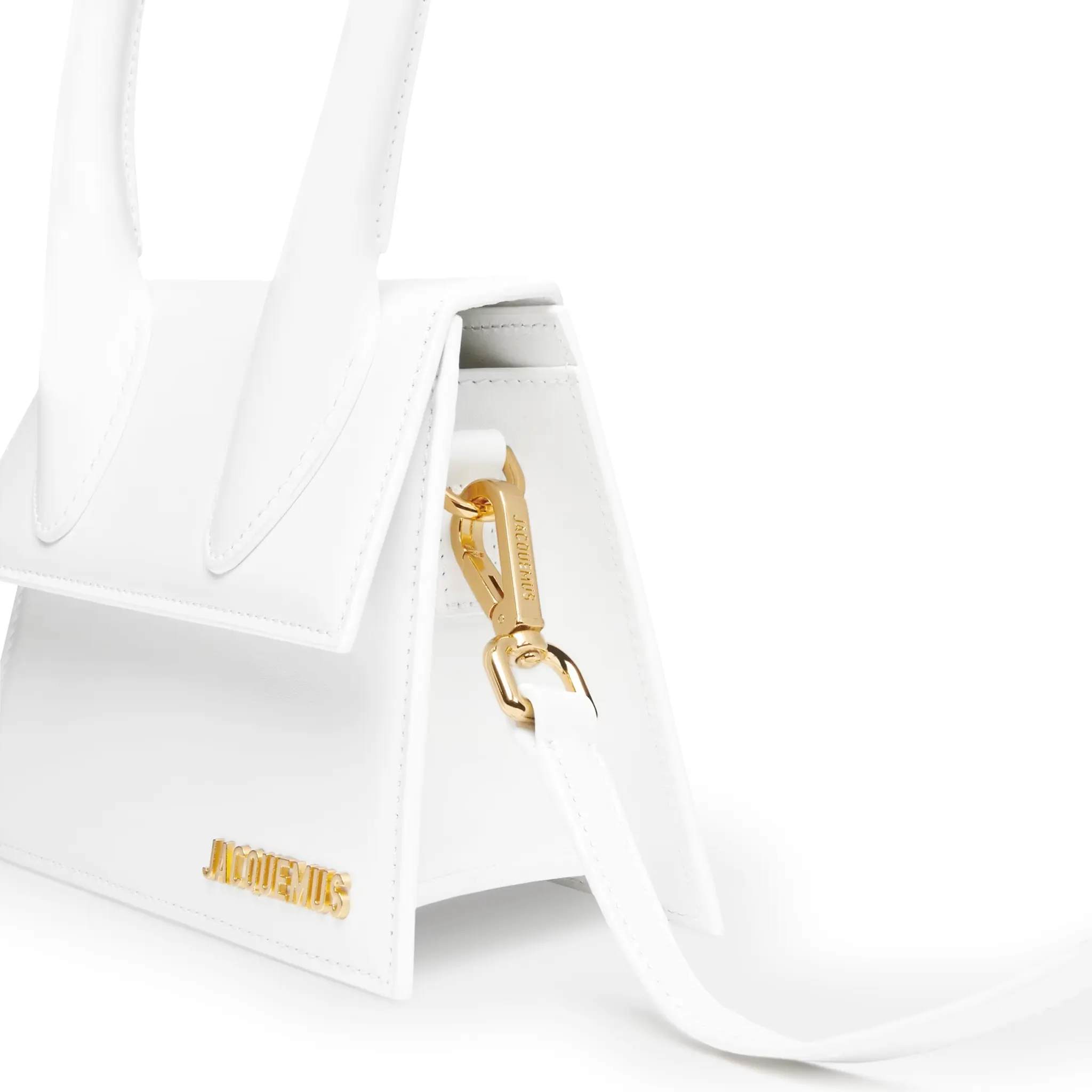 Jacquemus Le Chiquito Moyen White Leather Crossbody Bag - Luxury Designer Handbag for Women, Perfect for Parties, Dates & Everyday Use