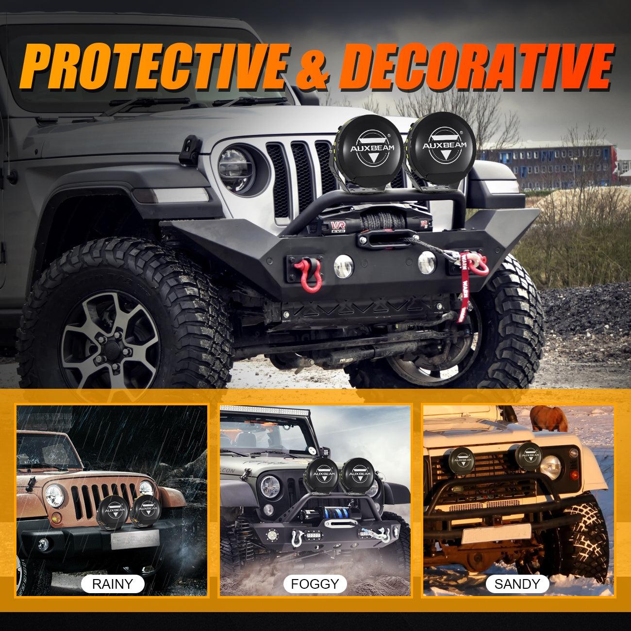 2-Pack 7 Inch 178W Round LED Off-Road Lights - Spot Beam Driving Lights for Trucks, Jeeps, ATVs & UTVs - Waterproof Dustproof for Off-Roading, Camping & Night Adventures