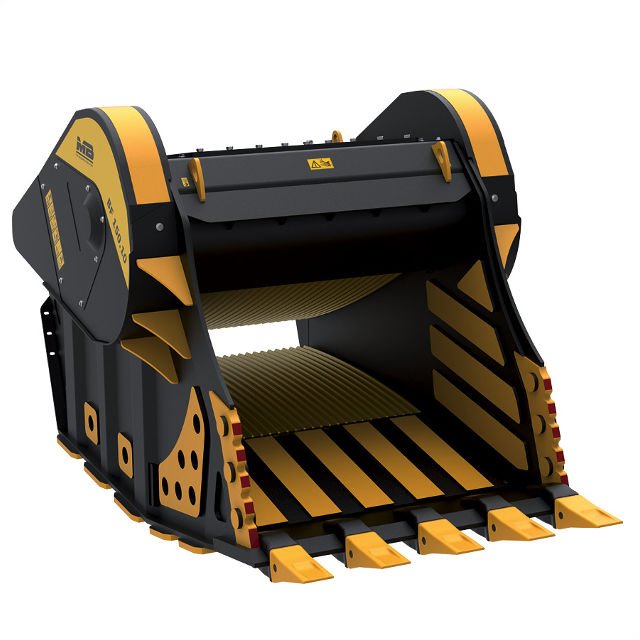 BF150.10 Excavator Bucket Crusher - Heavy Duty Demolition Attachment for Construction & Mining - Perfect for Crushing Concrete, Rocks & Debris on Job Sites