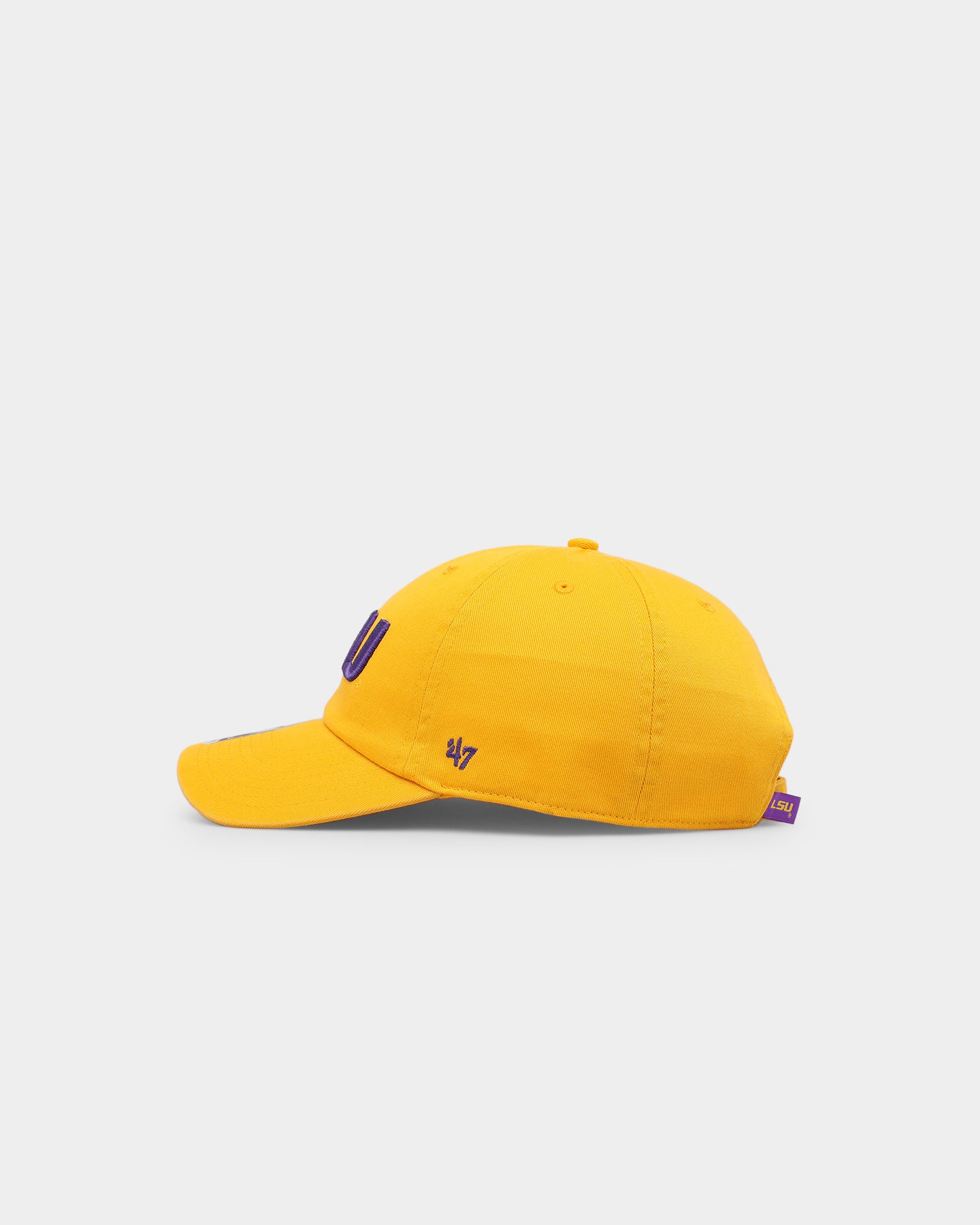 47 Brand Louisiana State Tigers LSU '47 Clean Up Strapback Gold Adjustable Hat - Official NCAA College Baseball & Football Fan Gear for Men & Women - Perfect for Game Day, Tailgating & Casual Wear