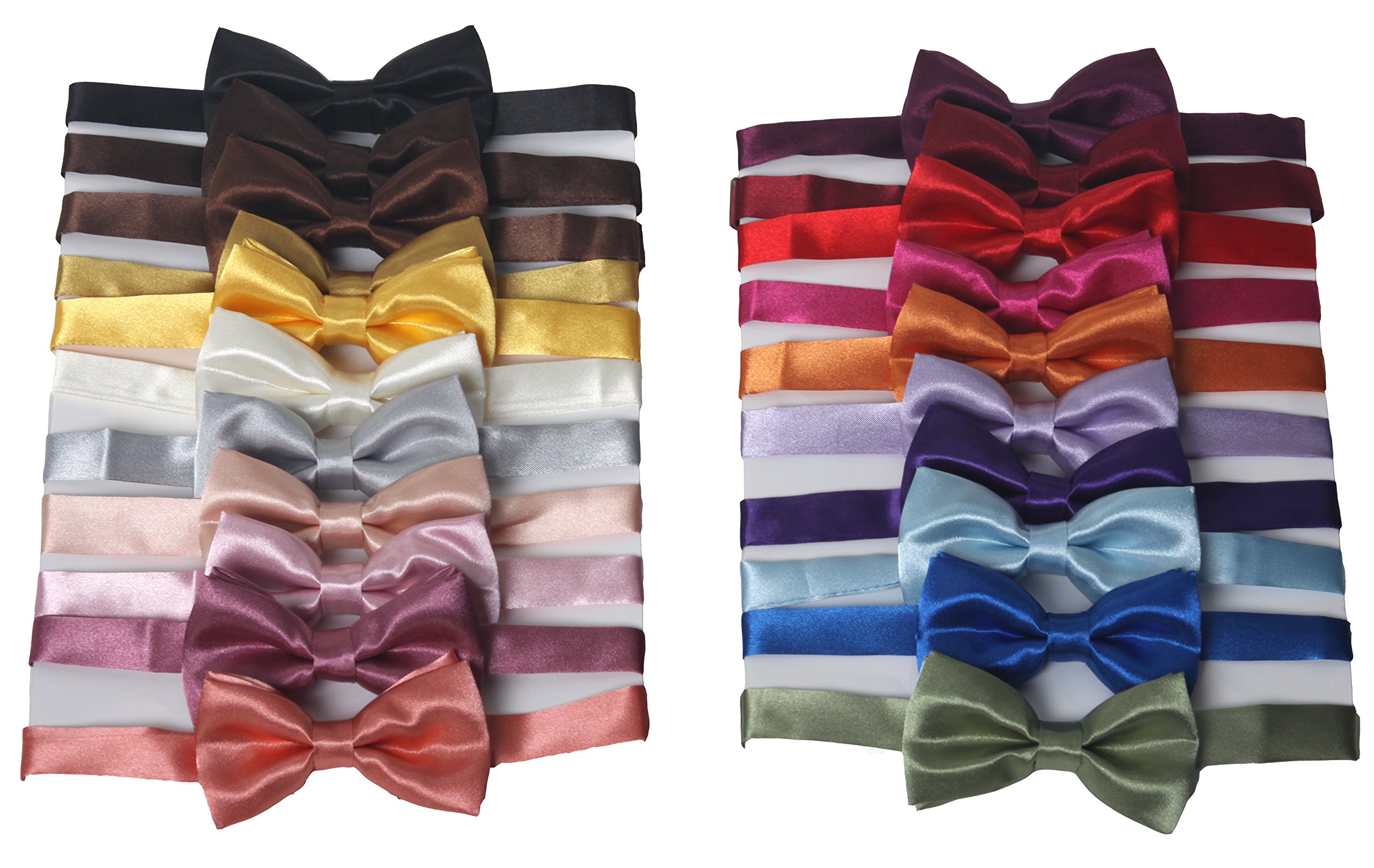 Elegant Red Solid Color Bow Ties for Boys | Formal Tuxedo Accessories | Perfect for Weddings, Prom, and Special Occasions