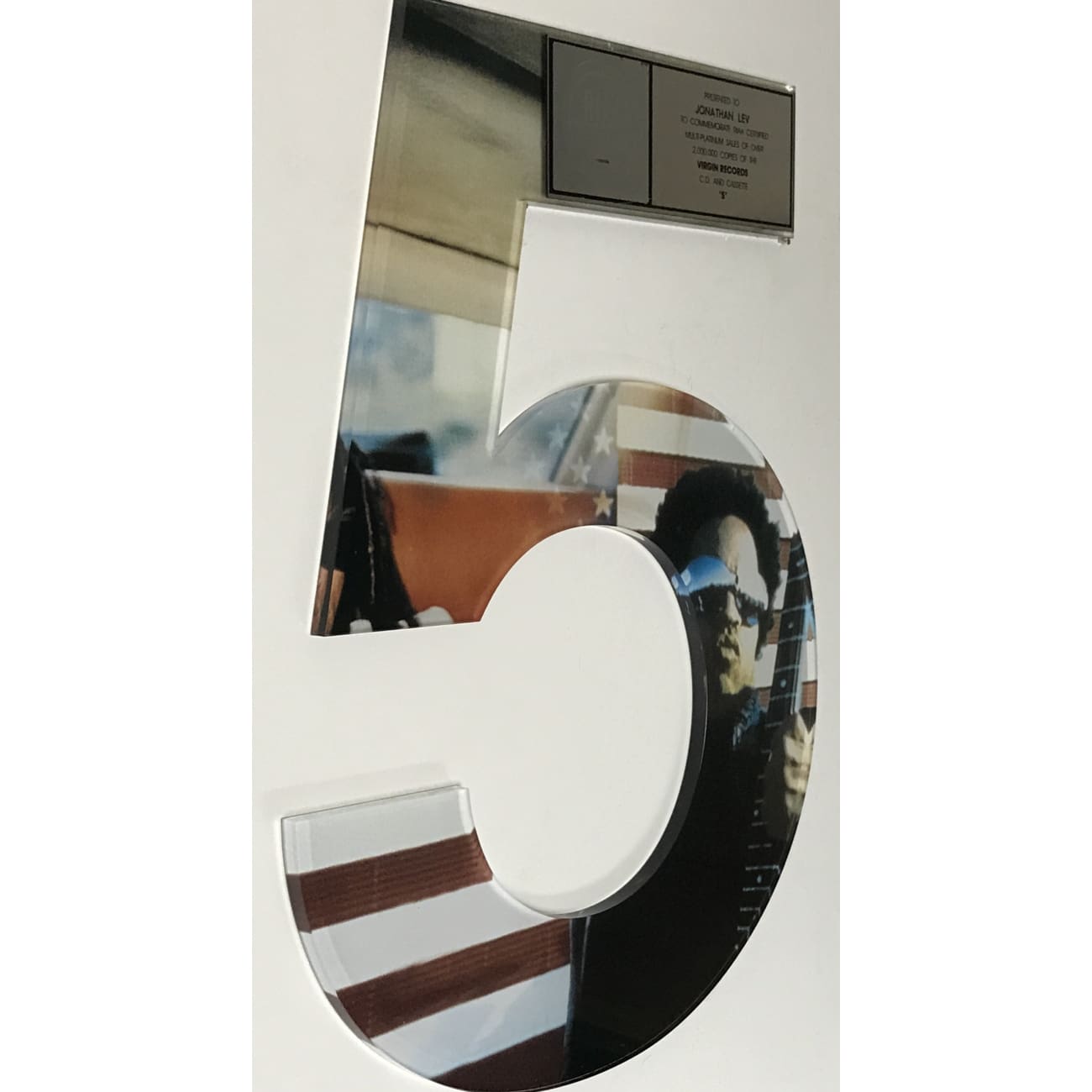 Lenny Kravitz 5 RIAA 2x Multi Platinum Album Award - Official Music Collectible for Display & Fan Gifts - Perfect for Home Decor, Music Studios & Memorabilia Collections