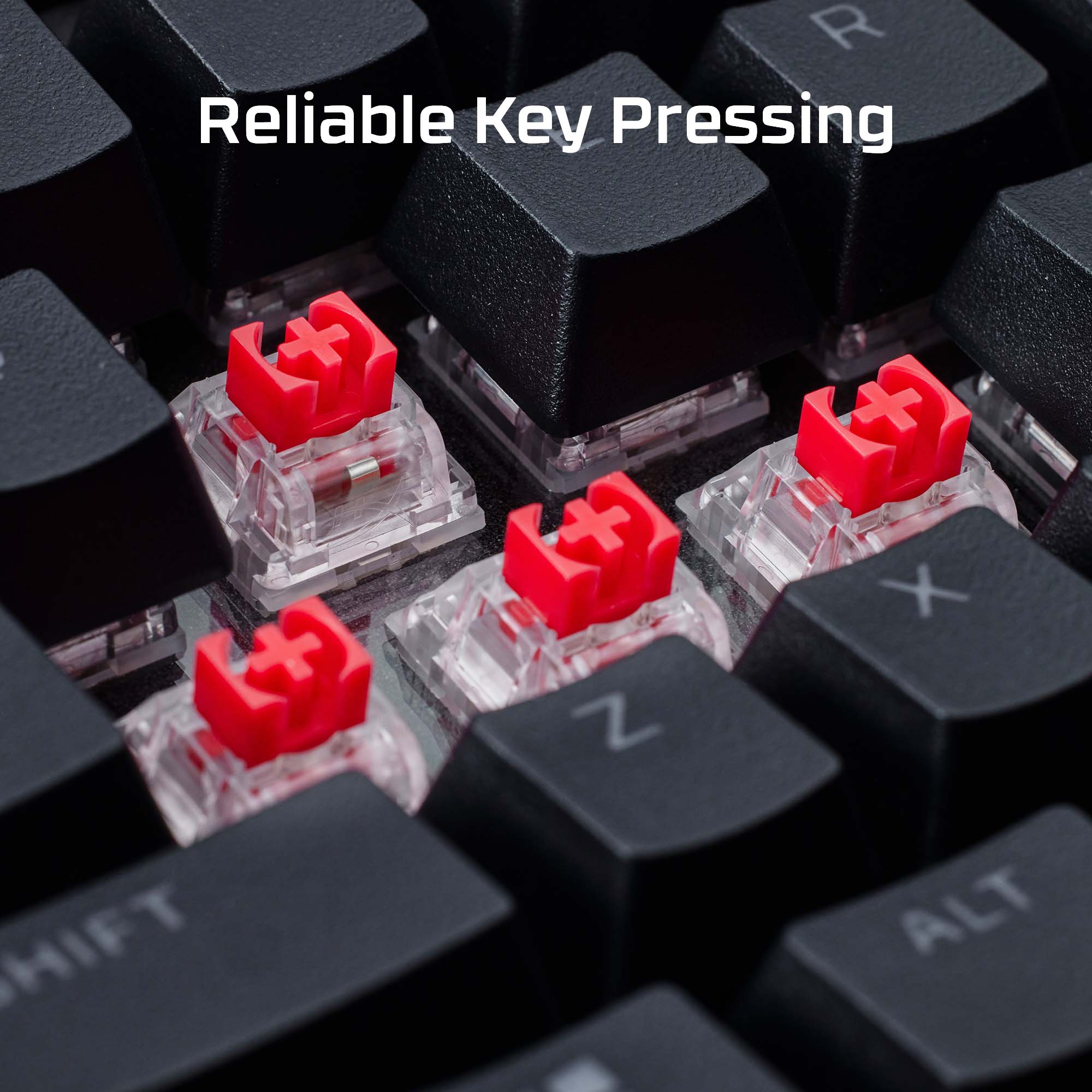HyperX Alloy Rise 75% Compact Mechanical Gaming Keyboard - RGB Backlit, Anti-Ghosting, N-Key Rollover - Perfect for Esports, Streaming & Office Work