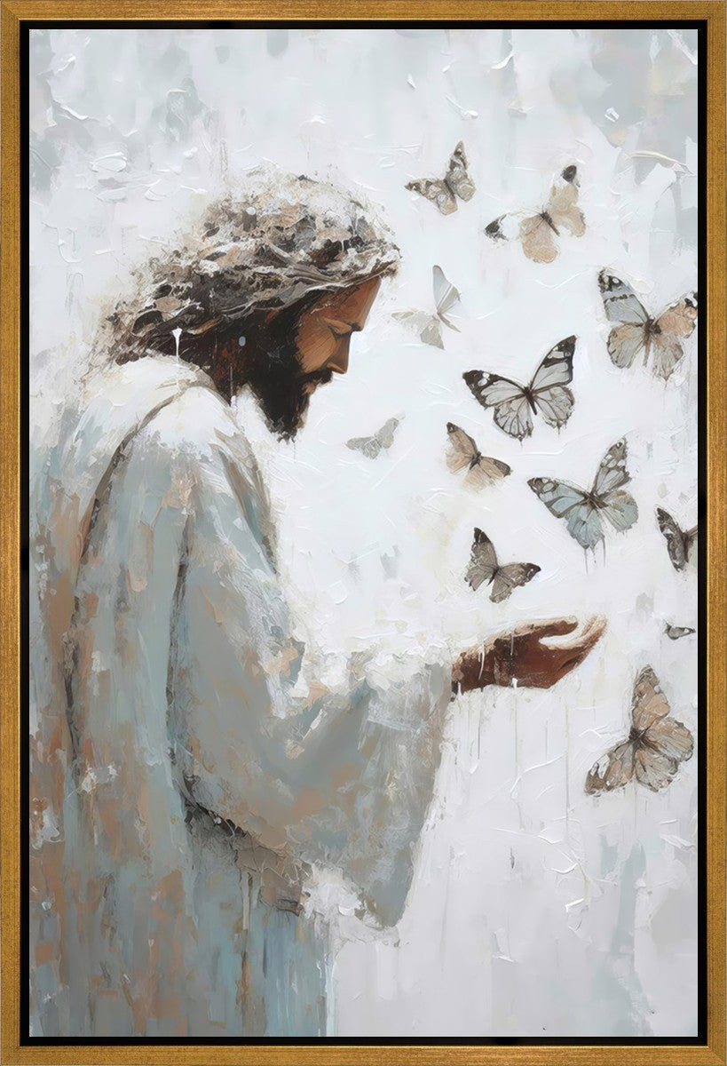 Delicate Wings Gallery Wrap Canvas Art - Elegant Butterfly Wall Decor for Living Room, Bedroom & Office - Perfect for Home & Office Decor