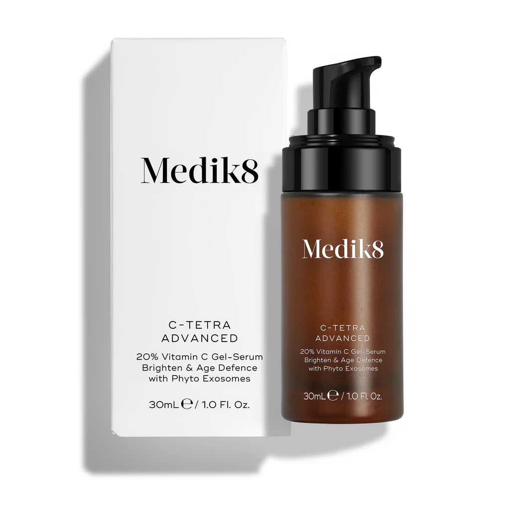 Medik8 C Tetra® Advanced Vitamin C Serum - Brightening & Anti-Aging Face Treatment for Glowing Skin | Perfect for Daily Skincare Routine & Nighttime Use