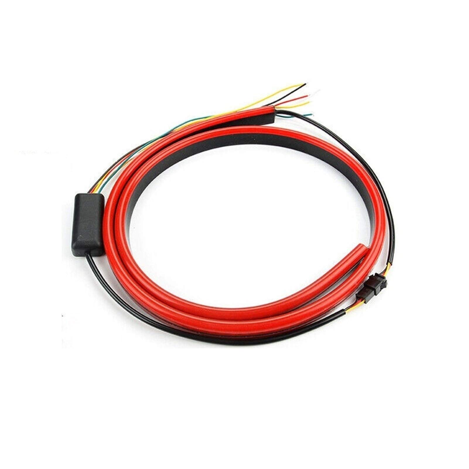 HIGHER MEN Red Flowing LED Car Third Brake Light Strip - 12V High Mount Stop Lamp with Flashing Safety Warning for Rear Tail - Durable Automotive Light Accessories (Perfect for Night Driving & Enhanced Vehicle Visibility)