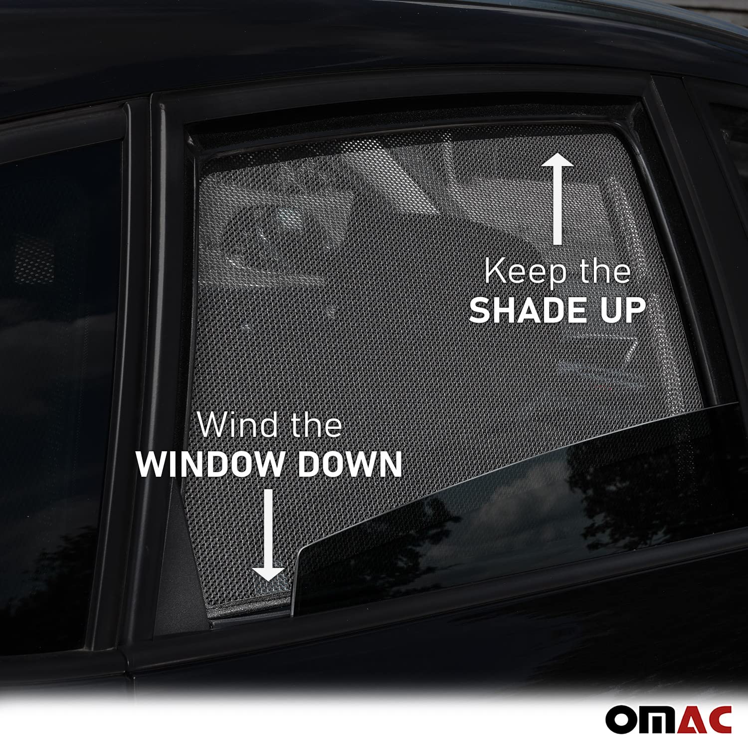 OMAC Car Side Window Shades for Mercedes E-Class S212 (2009-2016) - 2-Pack Vehicle-Specific Sunshades | Rear Sun Visor Cover & Privacy Shield | Perfect for SUV & Car Accessories | Sun Protection & Privacy for Road Trips & Parking