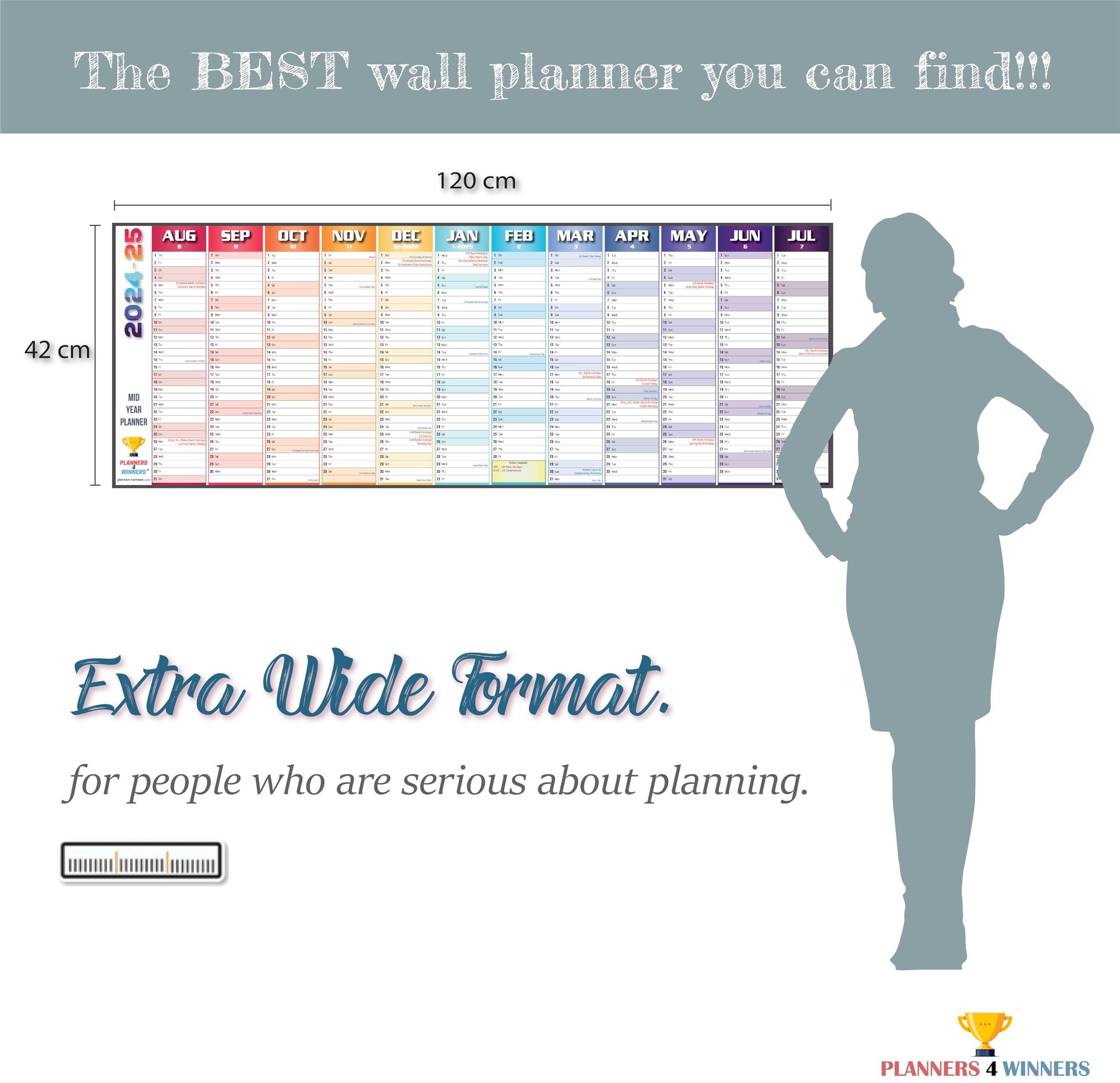 2024-2025 Extra Large Academic Year Wall Planner (47