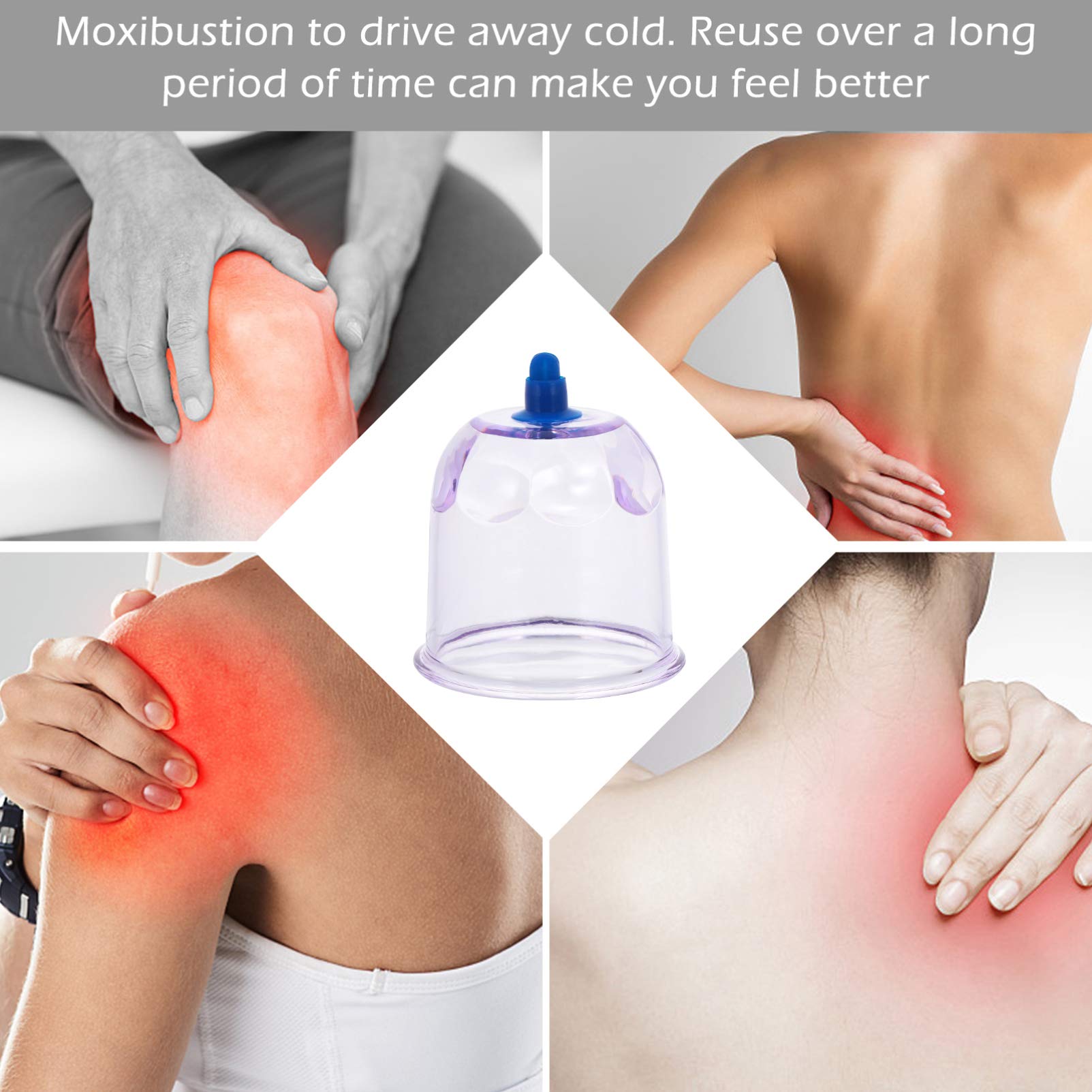 Chinese Cupping Massage Set - Plastic Anti Cup Vacuum Suction Massager for Trigger Point, Myofascial Release & Deep Tissue Therapy | Body Pain Relief, Muscle Relaxation | Perfect for Home Spa, Physical Therapy & Sports Recovery