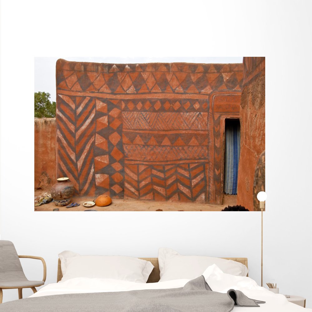 African Tribal Wall Mural Peel and Stick Wall Decal - 72x48 Inches Self-Adhesive Graphic for Home & Office Decor - Easy DIY Wall Art for Living Room, Bedroom, Workspace or Nursery - WM33817 by Wallmonkeys