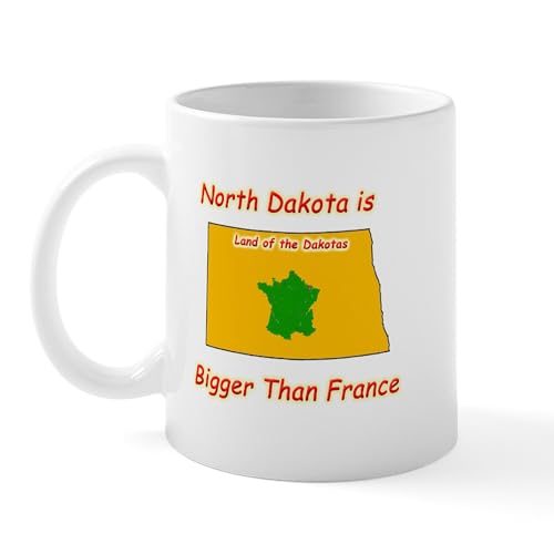 White - North Dakota Is Bigger Than France Mug