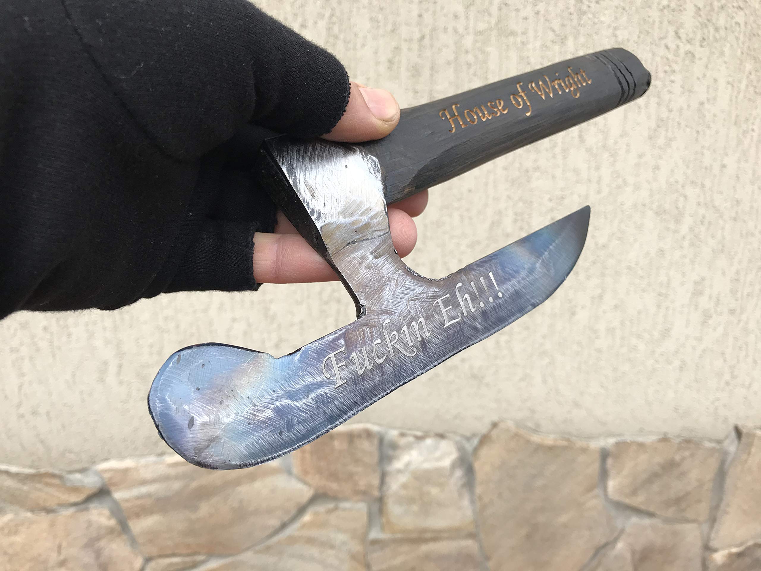 Premium Viking Kitchen Axe - Handcrafted Wooden Butcher's Axe for Cooking & Wood Carving - Perfect Chef Gift & Cutting Board Companion for Outdoor & Culinary Use