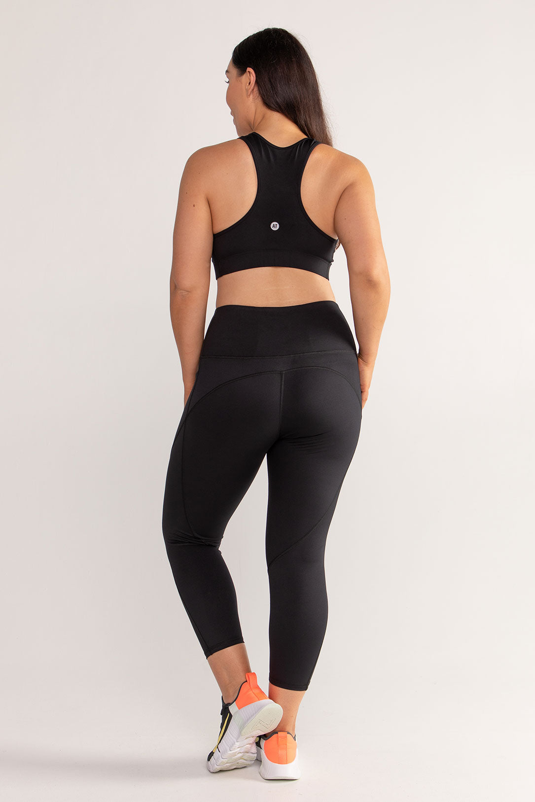 Training Pocket Move 7/8 Leggings for Women - Black | High-Waisted Workout Yoga Pants with Side Pockets | Perfect for Gym, Running & Lounge Wear