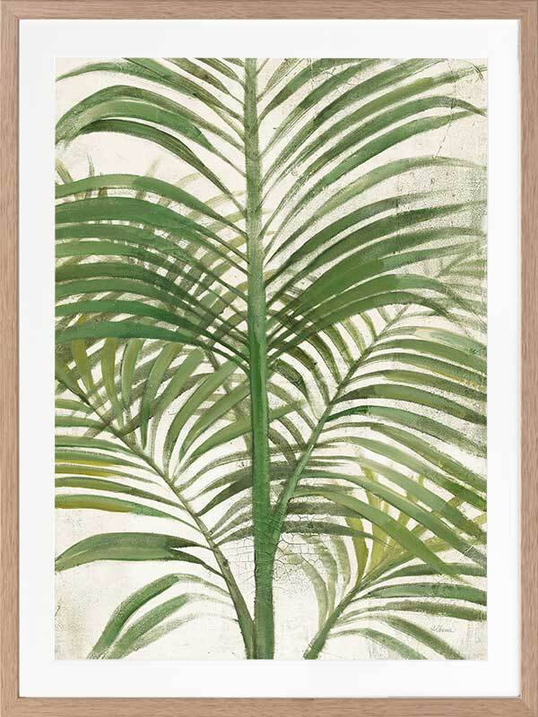 Areca Palm II Framed Art Print - Tropical Plant Wall Decor for Living Room, Office & Bedroom - Ready to Hang Home Decor