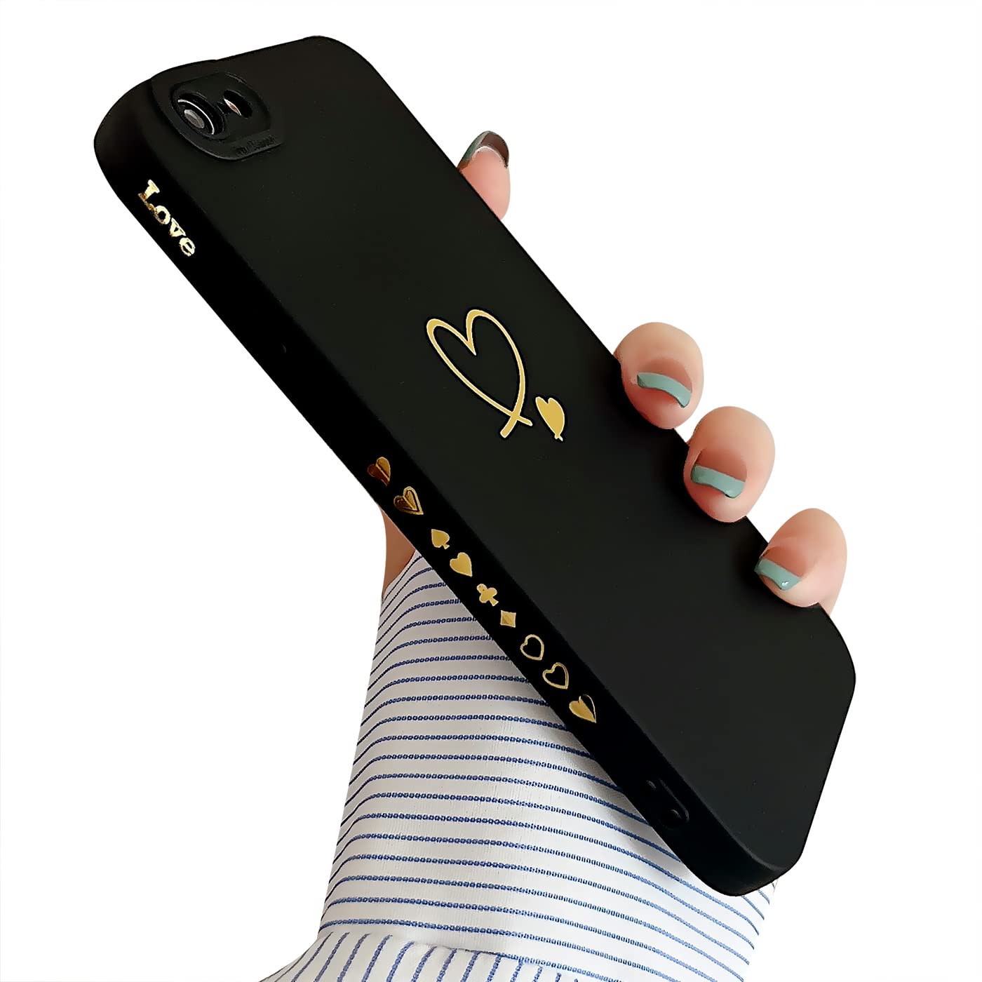 Cute Heart Pattern iPhone 6/6s Case for Women - Slim Soft Slip-Resistant Protective Phone Cover (4.7 inch) - Perfect Gift for Valentine's Day, Anniversary & Everyday Use