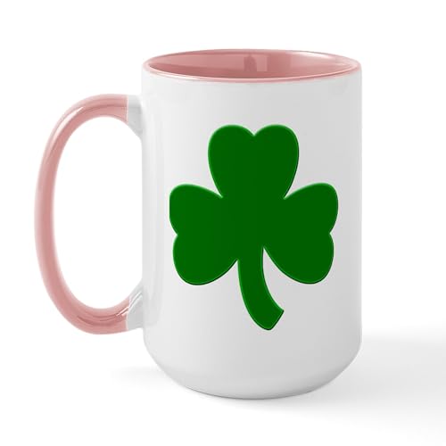 White/Pink Inside - Shamrock Ver6 Large Mug
