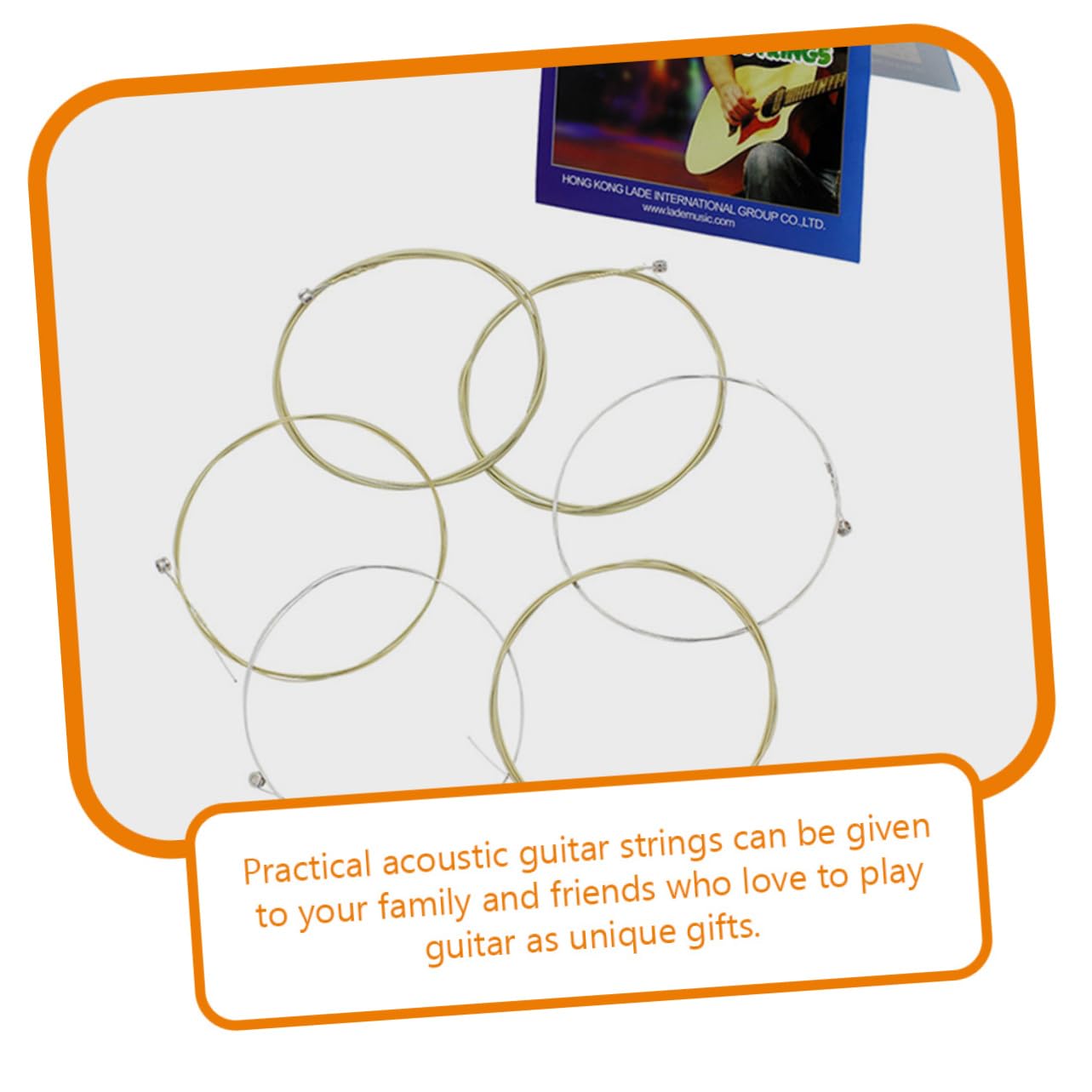 6PCS Folk Steel Guitar Strings - Stainless Steel Strings for Acoustic & Electric Guitars - Perfect for Performances, Practice & Studio Recording