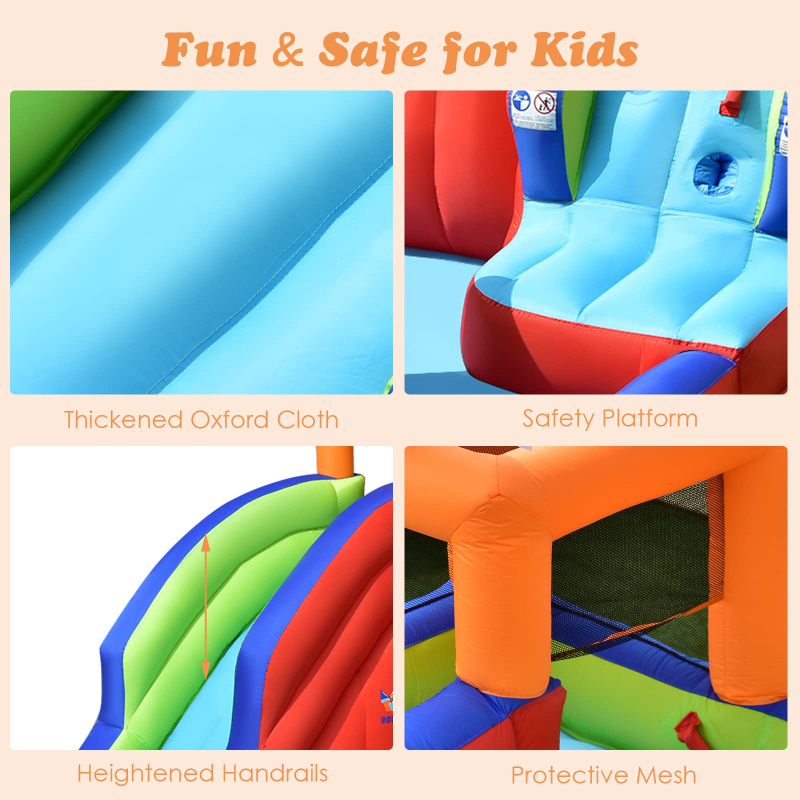BOUNTECH Inflatable Water Slide - Pirate Ship Theme Backyard Water Park for Kids & Adults with 735W Blower, Splash Pool & Dart Game | Perfect for Birthday Parties, Summer Fun, and Outdoor Family Gatherings