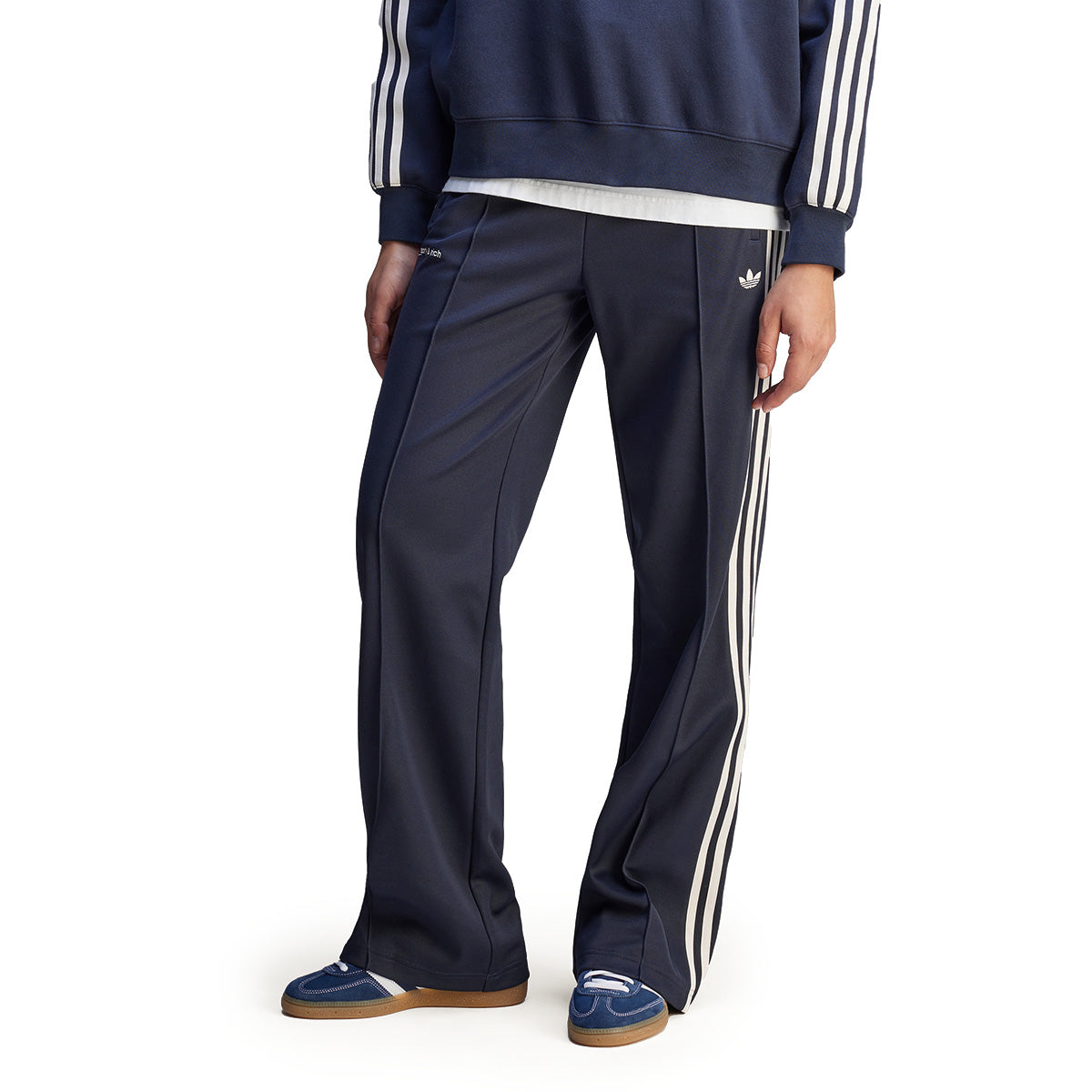 Sporty & Rich Navy Track Pants for Women - Comfortable Athletic Joggers for Running, Gym & Casual Wear