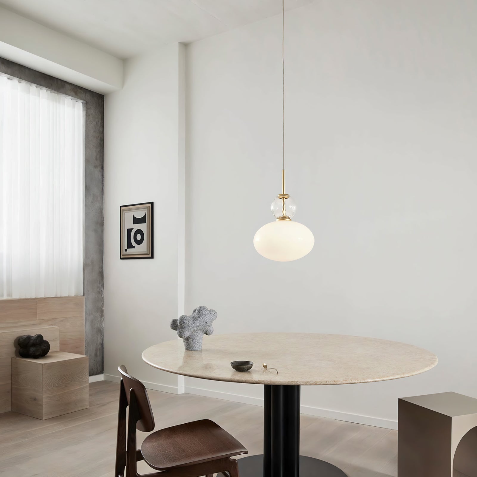 Modern Rizzatto Pendant Light - Sleek Hanging Fixture for Kitchen Island, Dining Room, or Bedroom Lighting | Energy Efficient LED Ceiling Light Fixture