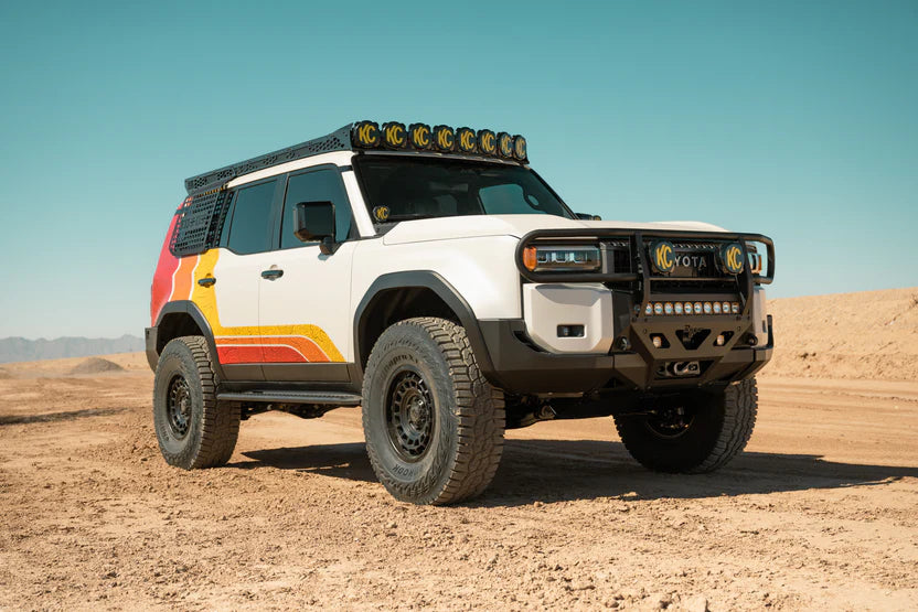 Rago Fabrication Roof Rack with KC HiLites Round Light Mount Compatible with 2024+ Toyota Land Cruiser 250 & Lexus GX 550 - Off-Road Adventure & Overlanding Accessories